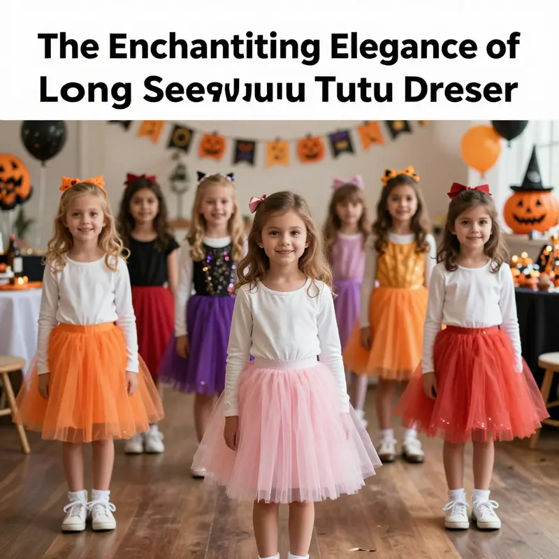 A collection showcasing the delightful design elements of long sleeve tutu dresses.