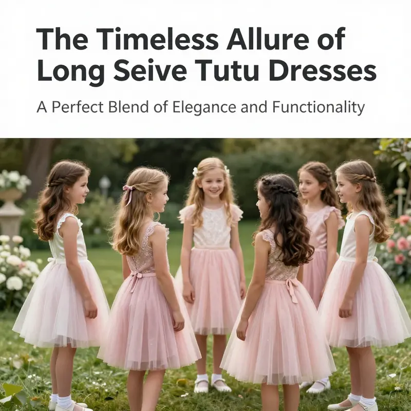 A beautifully designed long sleeve tutu dress featuring intricate elements that enhance its elegance.