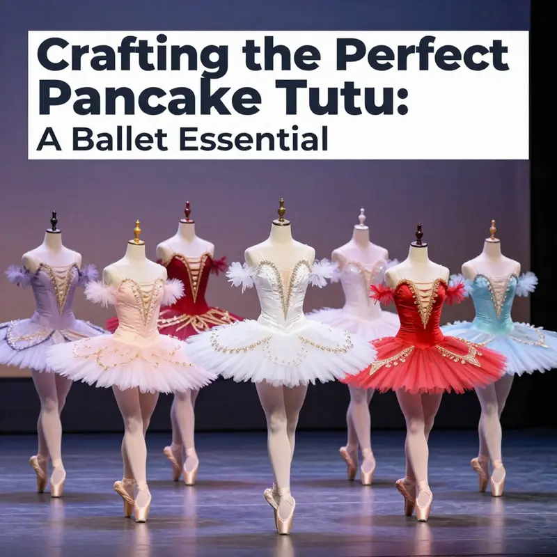 An array of colorful pancake tutus displayed on mannequins, symbolizing the beauty of ballet attire.
