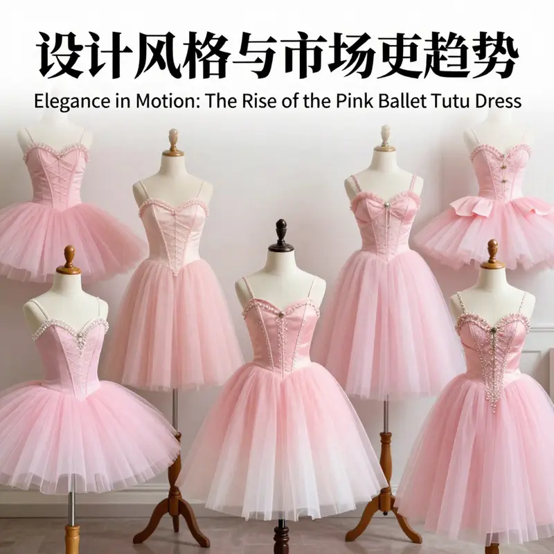 A collection of diverse pink ballet tutu dress styles highlighting market trends.