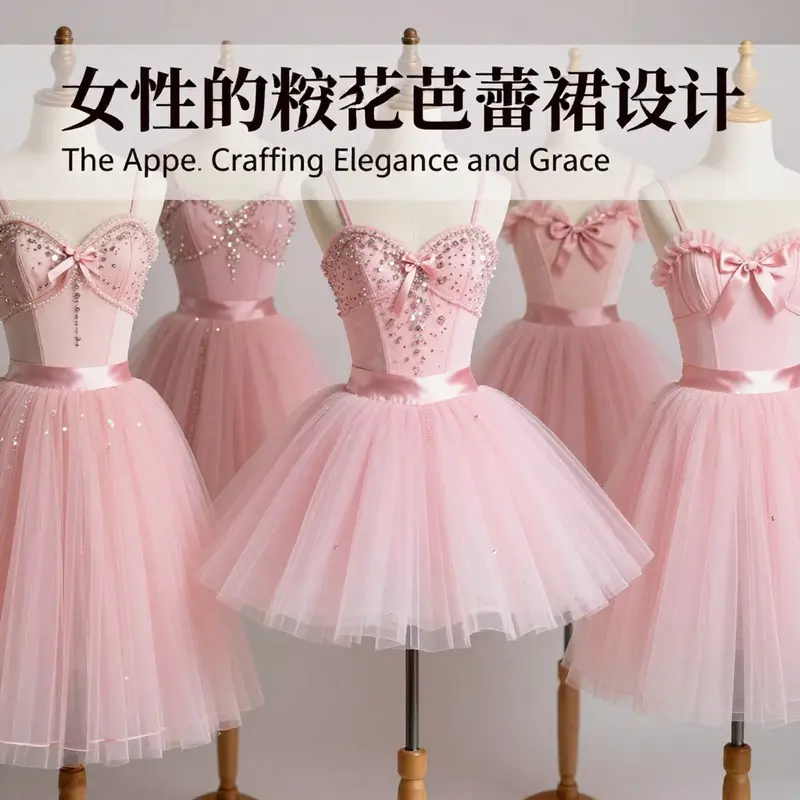 Diverse styles of pink tutu dresses emphasizing their design features and elegance.