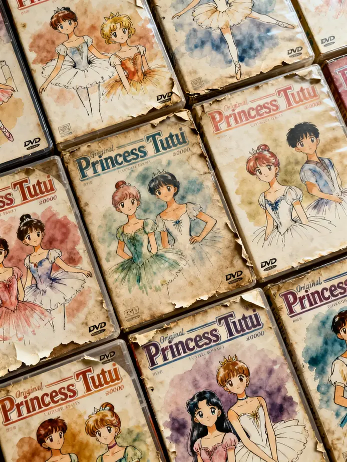 A visual tribute to the original Princess Tutu DVD covers, reflecting their artistry and cultural impact.