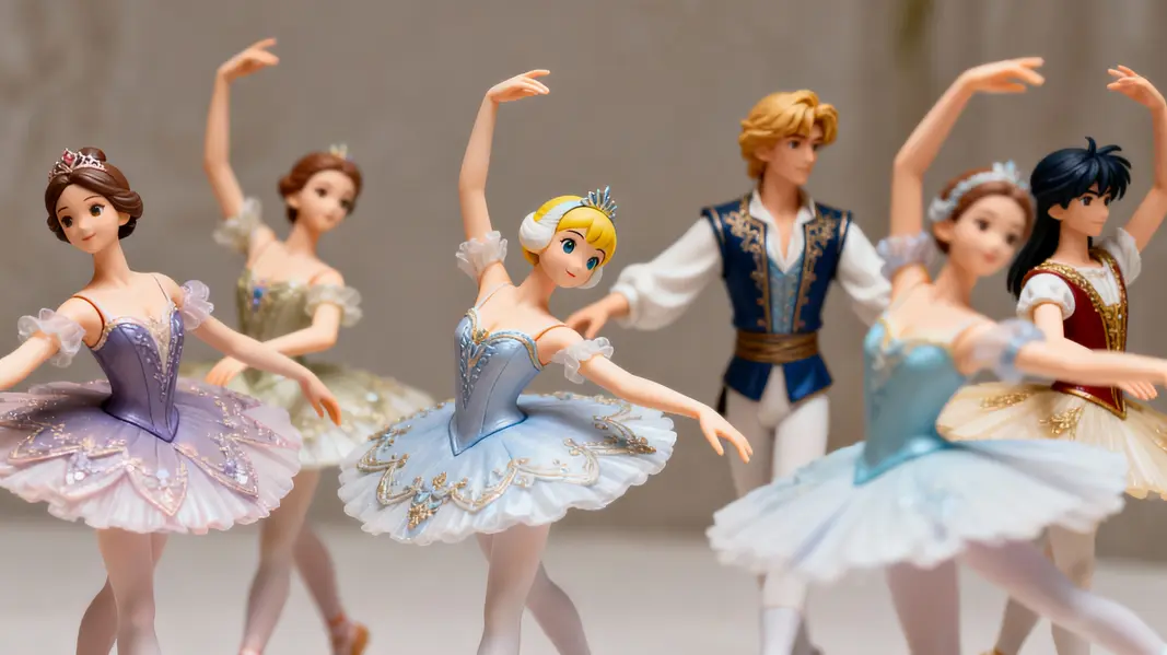 A captivating collection of Princess Tutu figures capturing the essence of ballet and character design.