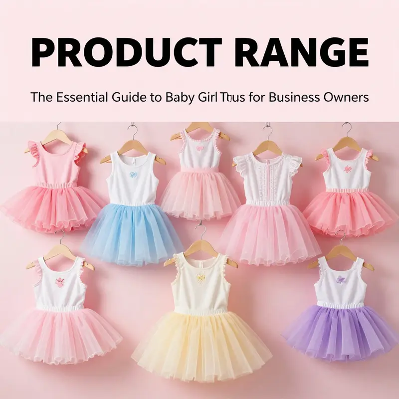 A diverse range of customizable baby girl tutus in various styles and colors.