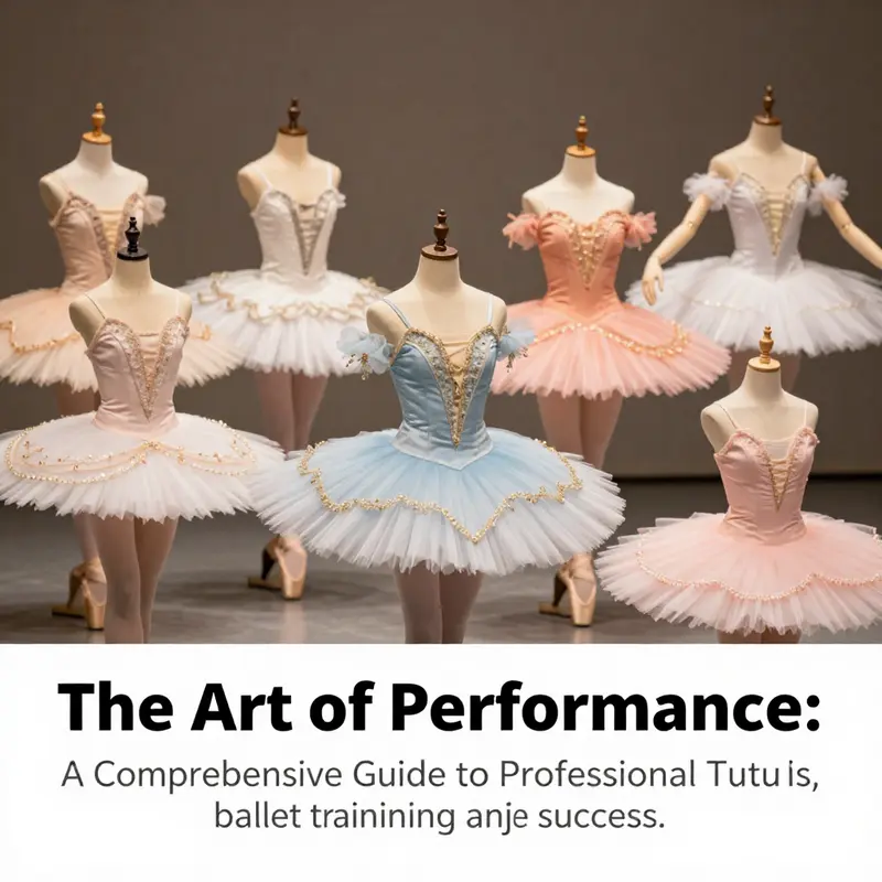 A collection of professional tutus in different styles and colors, representing the diversity in ballet costumes.