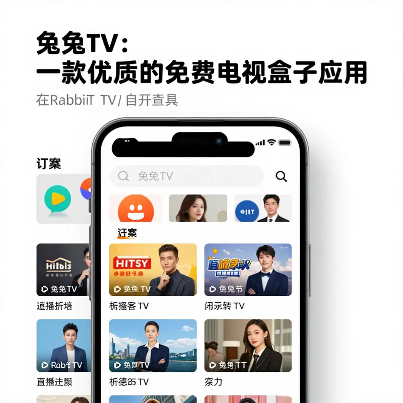 The vibrant interface of the 兔兔TV app showcasing its extensive live streaming channels.