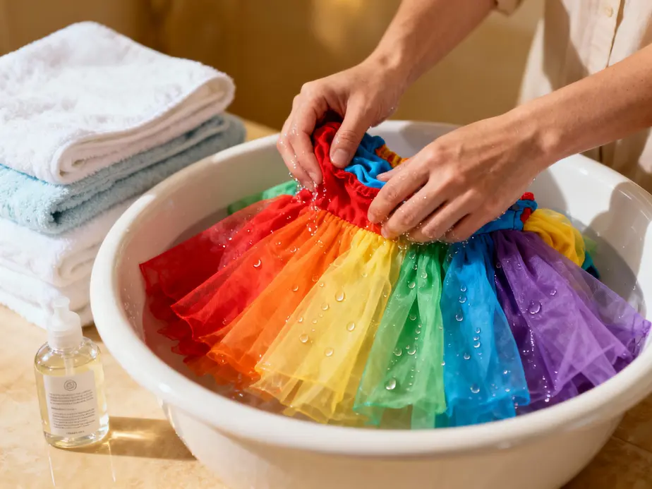 A vibrant display of rainbow tutu dresses showcasing their unique features and design elements.