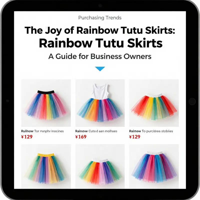 The layered tulle construction of a rainbow tutu skirt, illustrating its colorful design and volume.