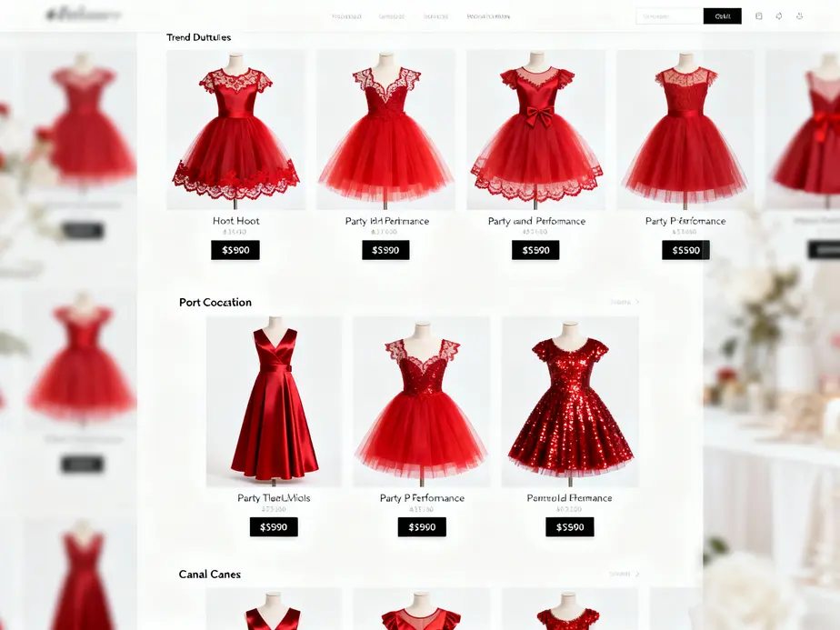 A showcase of popular styles in red tutu dresses tailored for festive occasions.