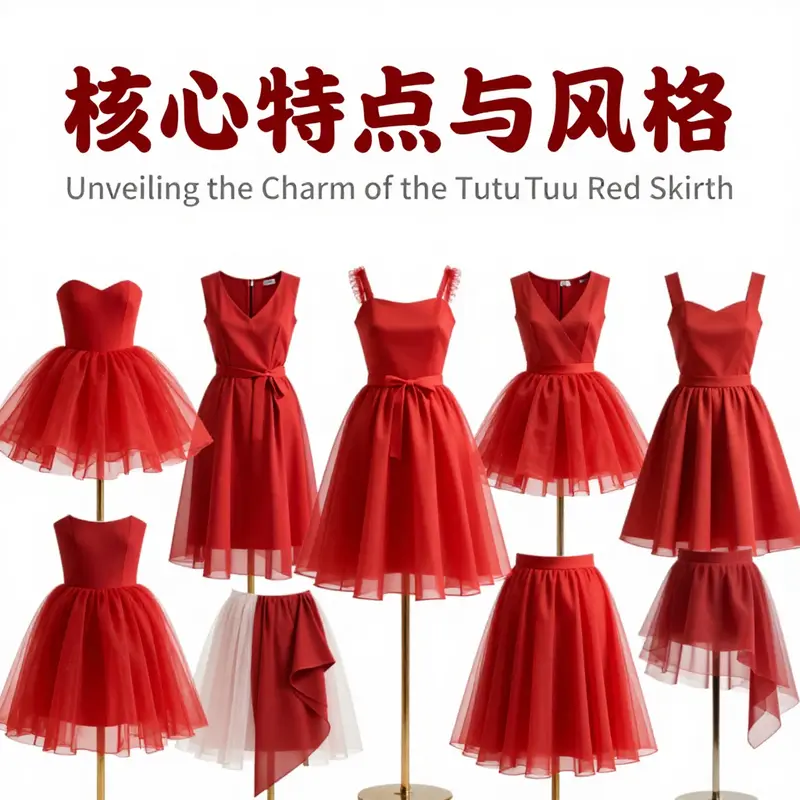 A beautiful collection of red tutu skirts illustrating their versatile styles and captivating designs.