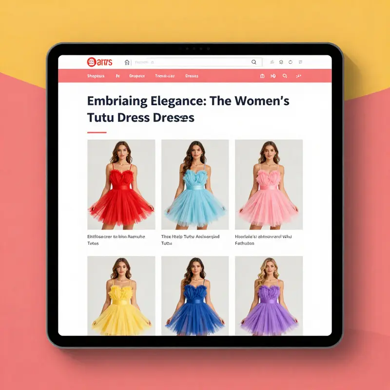 A showcase of diverse styles of women’s tutu dresses, emphasizing their versatility for different occasions.