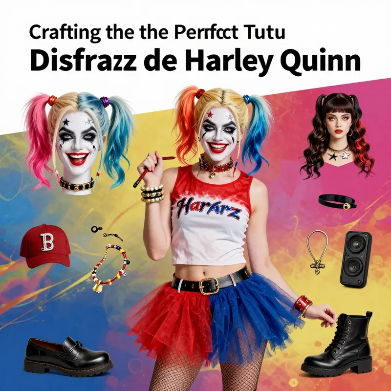 Creative inspirations for tutu disfraz de Harley Quinn, showcasing numerous artistic interpretations.