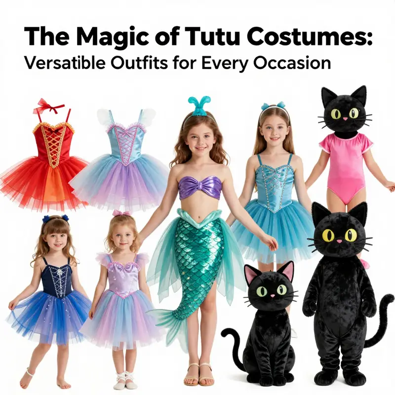 A showcase of diverse tutu styles for various occasions, highlighting their versatility.