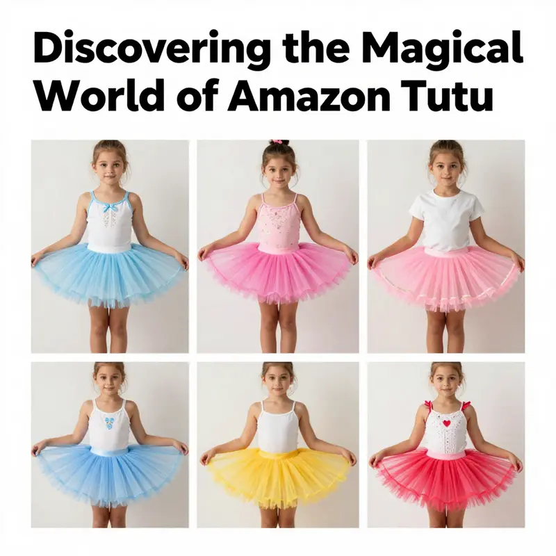 A colorful selection of tutus and dance costumes available on Amazon for children.