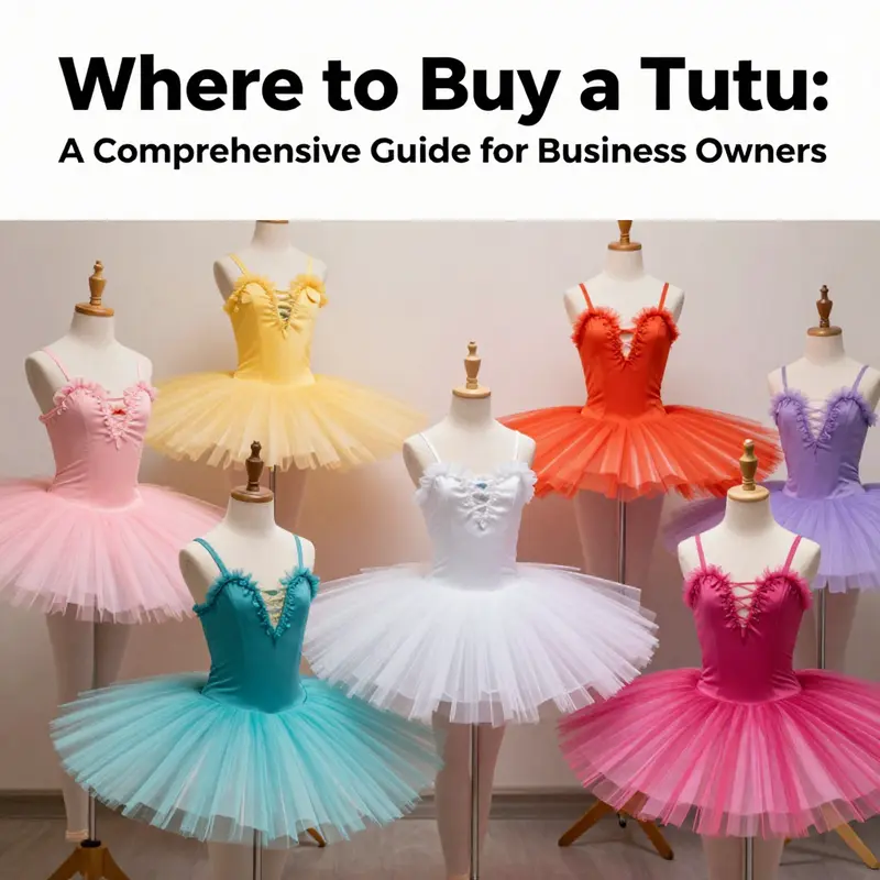 A colorful display of varied tutus, symbolizing the range of options available for buyers.