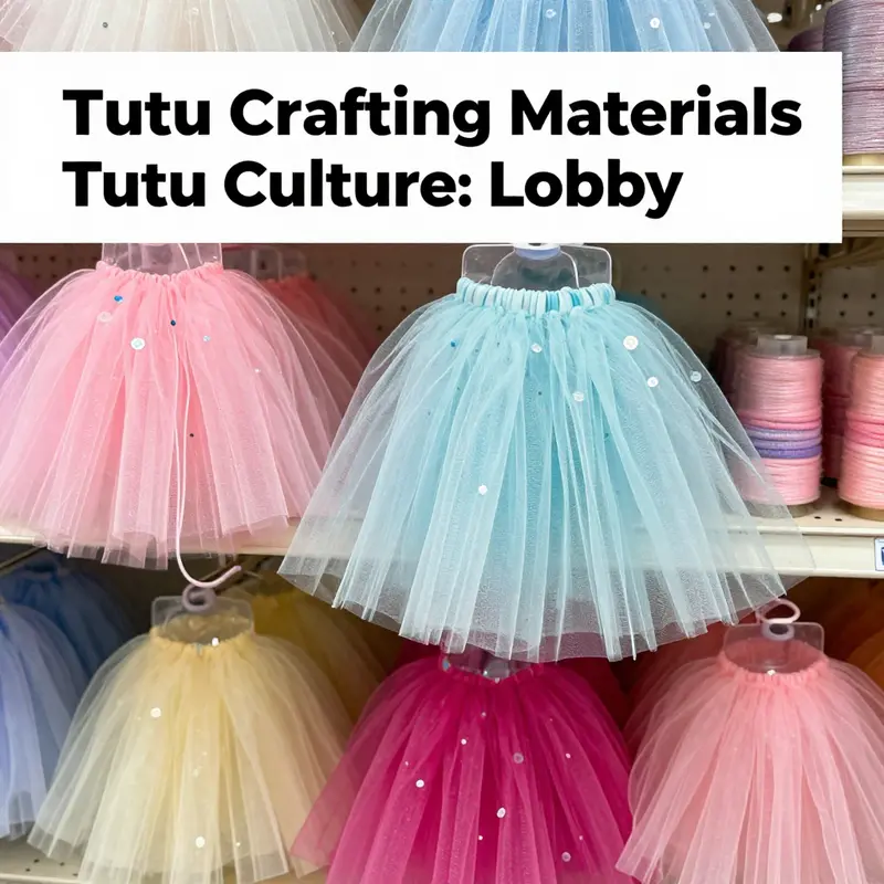 A view of Hobby Lobby’s vibrant crafting aisle dedicated to tutu materials.