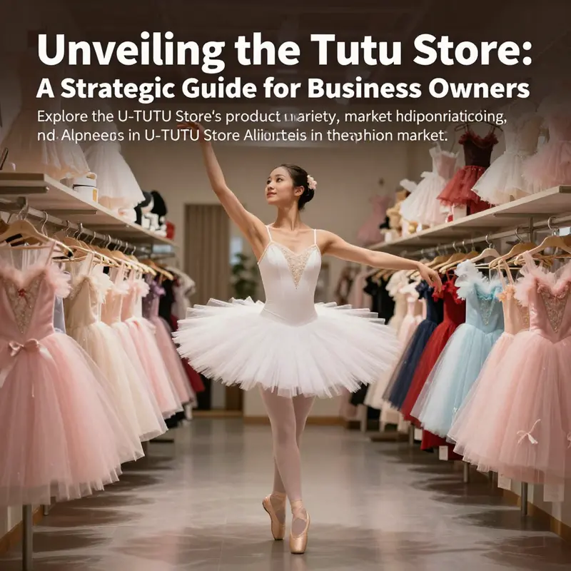 A ballet dancer wearing a tutu, surrounded by a selection of vibrant tutu dresses, encapsulating the essence of the tutu fashion market.