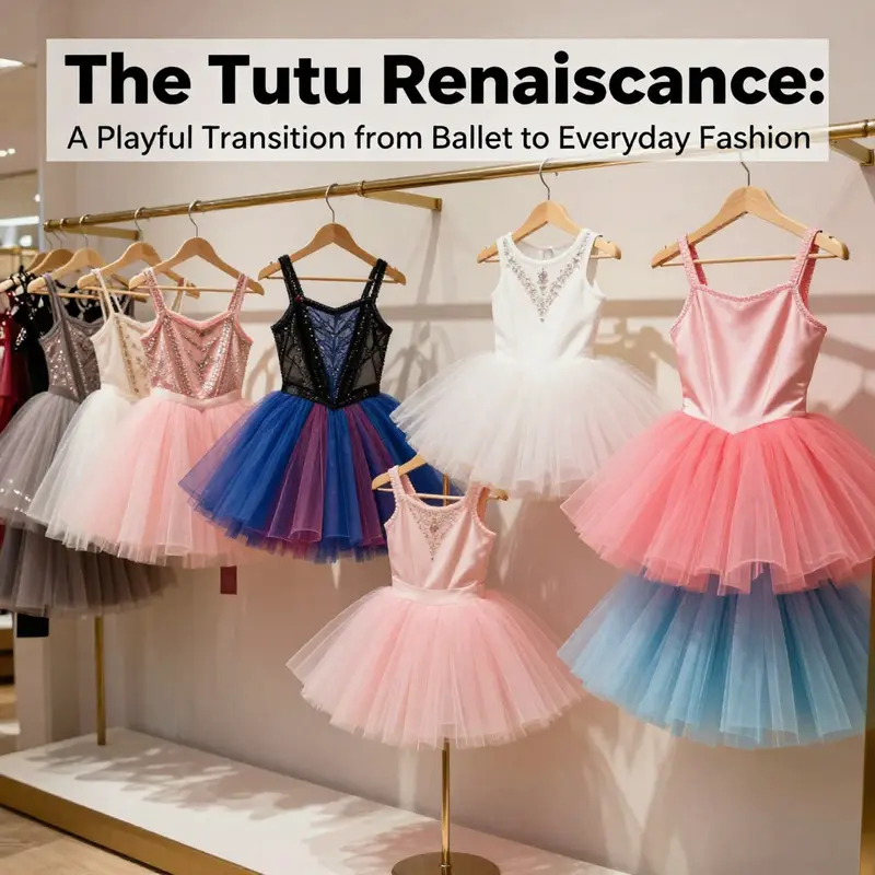 A boutique display featuring a variety of colorful tutu outfits on hangers, highlighting their playful and stylish nature.