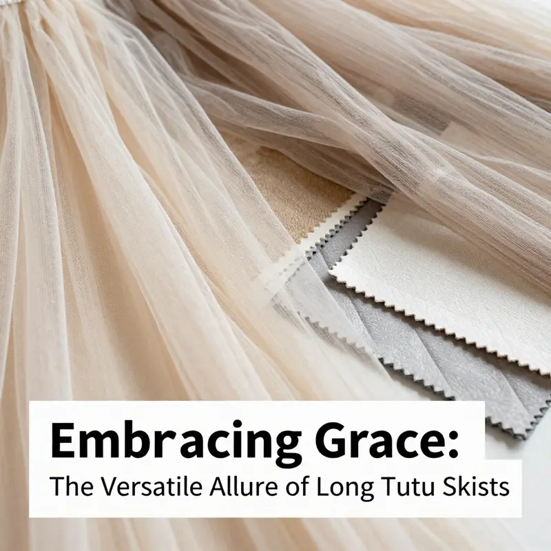 A chic pairing of a long tutu skirt with a fitted top for an elegant outdoor gathering.