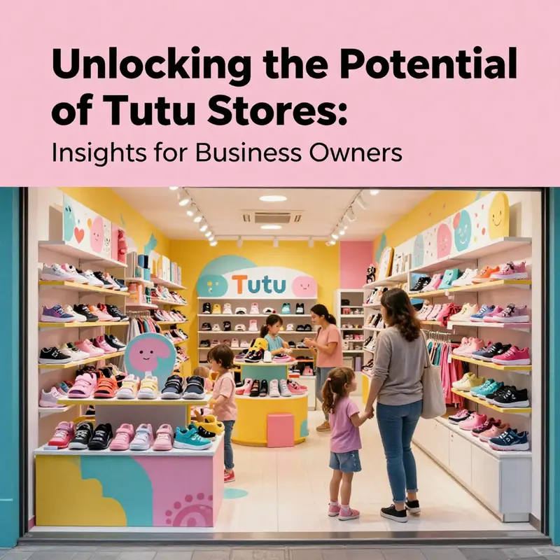 A lively Tutu store, illustrating the brand’s focus on quality children’s footwear.