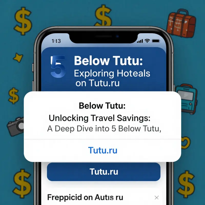An overview of Tutu.ru’s user-friendly travel booking interface.