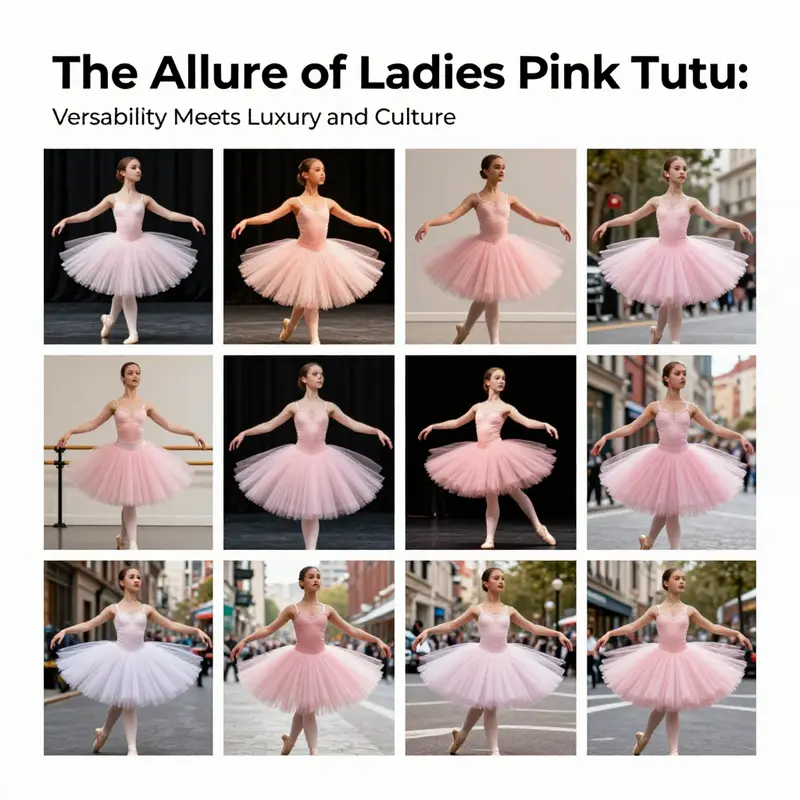 A dynamic display of the many occasions for which the ladies pink tutu is perfectly suited.