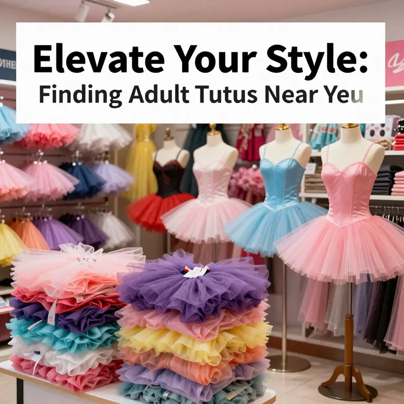 Diverse selections of adult tutus available at wholesale prices in an inviting showroom.