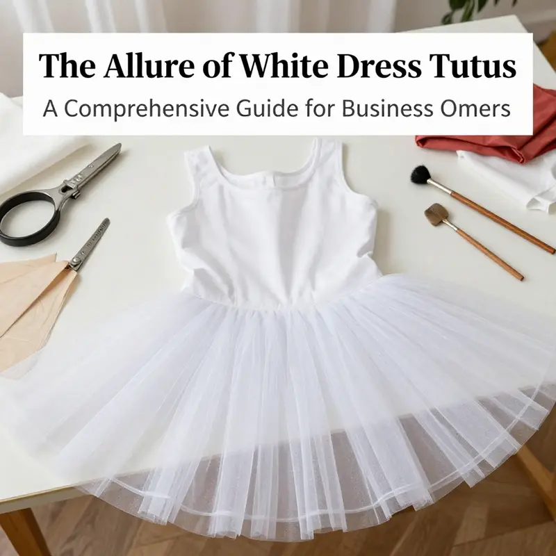 A charming white tutu dress perfect for children and teens, highlighting its playful and fashionable design.