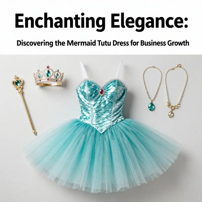 A stunning mermaid tutu dress highlighting its enchanting design and features, inviting creativity and imagination.