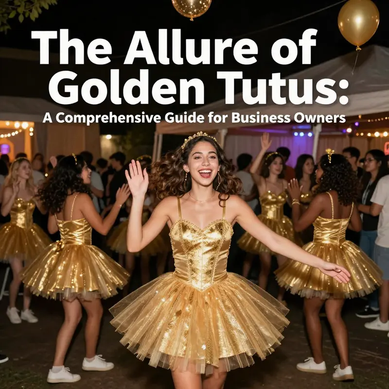 A range of gold tutu styles highlighting their unique designs and versatility.