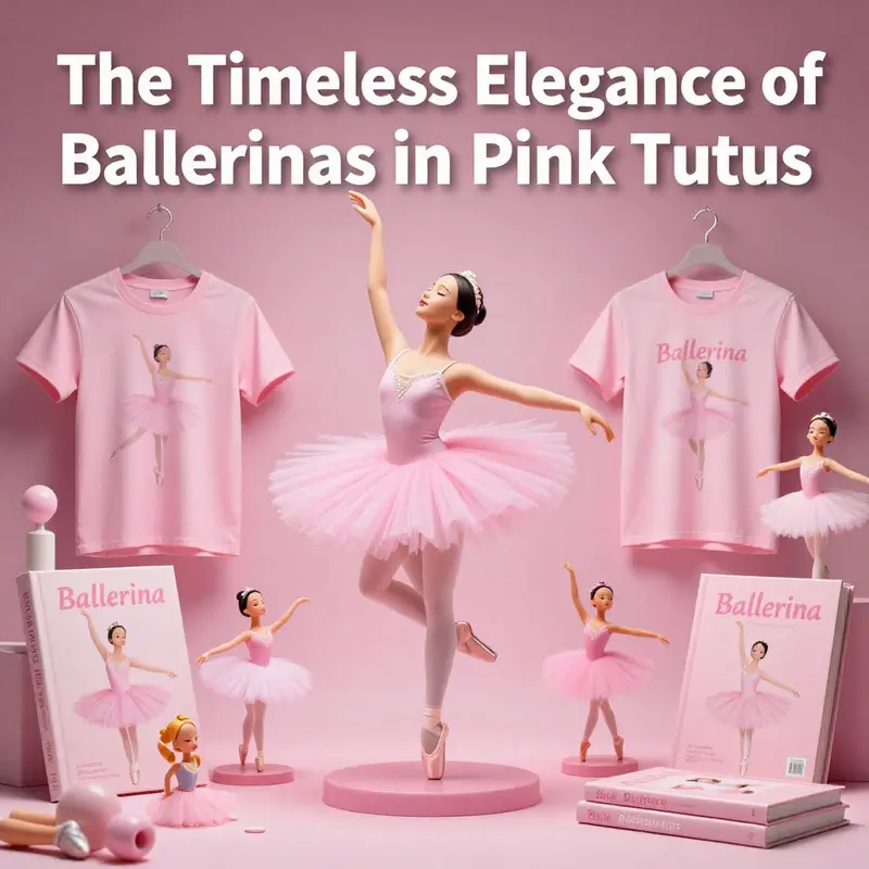 A visual representation of the evolution of the ballerina in pink tutus from classic to modern interpretations.