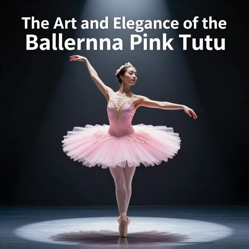 A ballerina in a pink tutu illuminated by stage lights, reflecting the beauty of ballet.