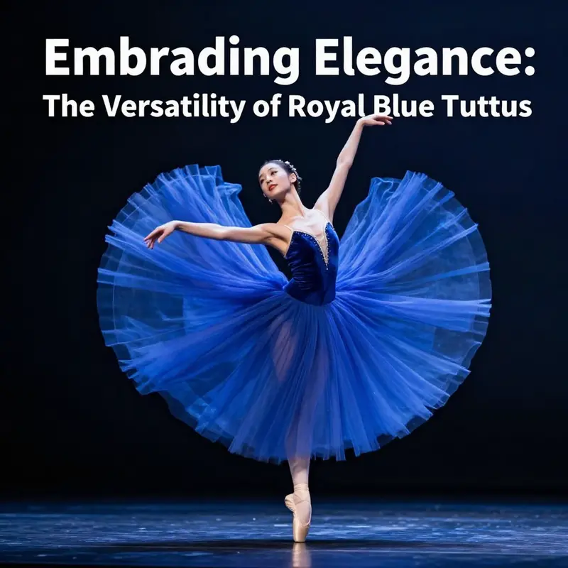 A ballet dancer performs in a royal blue tutu, showcasing the elegance and precision of ballet.