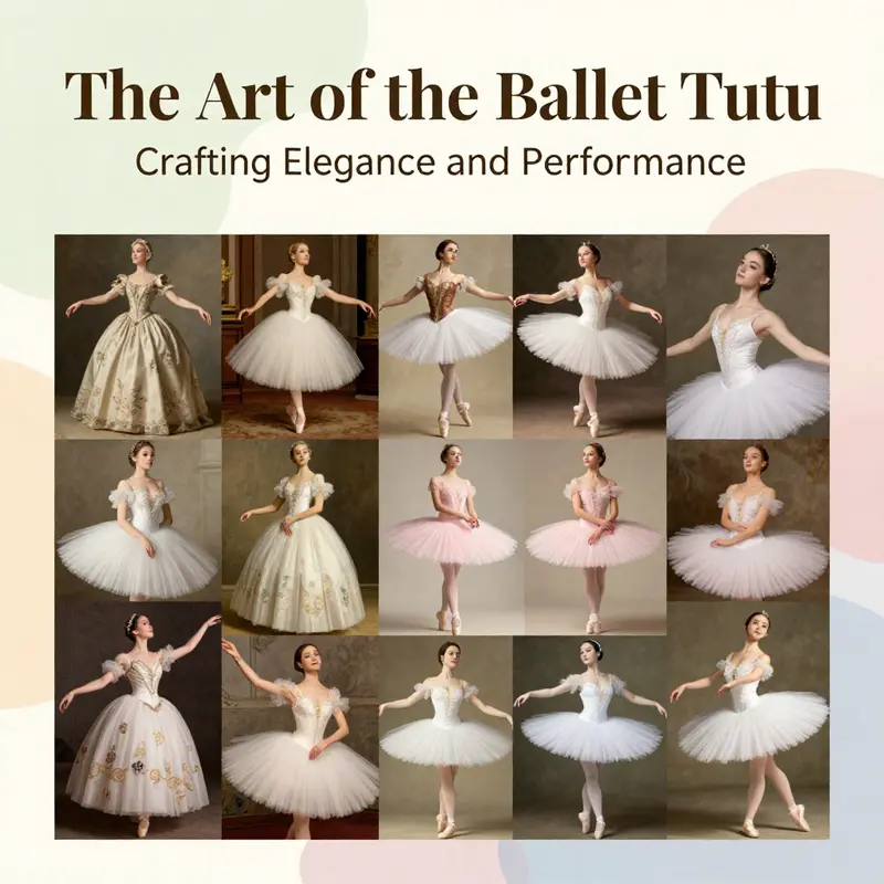 Detailed view of a professional ballet tutu dress showing its structure and fabric.