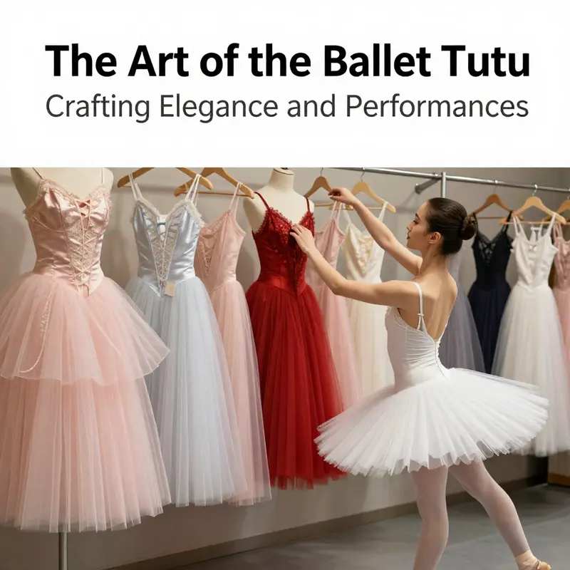 Detailed view of a professional ballet tutu dress showing its structure and fabric.