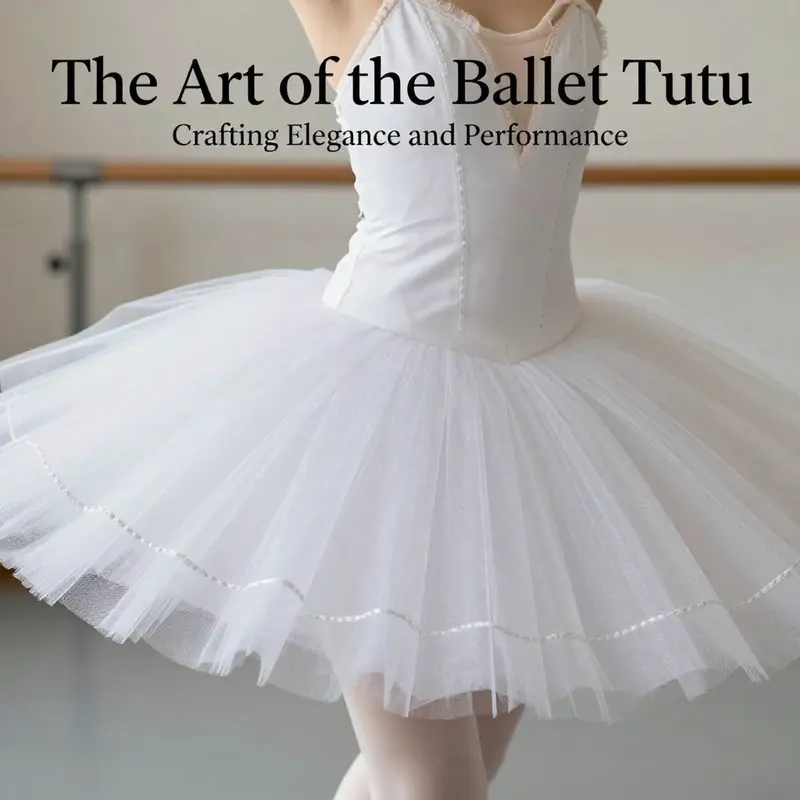 Detailed view of a professional ballet tutu dress showing its structure and fabric.