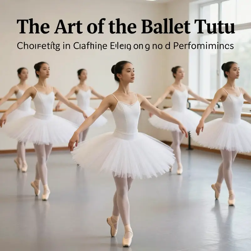 Detailed view of a professional ballet tutu dress showing its structure and fabric.