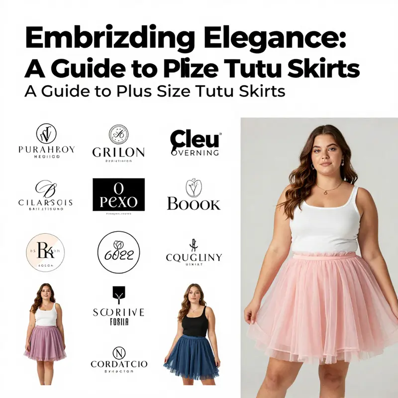 A showcase of various plus size tutu skirt styles tailored for different body shapes.