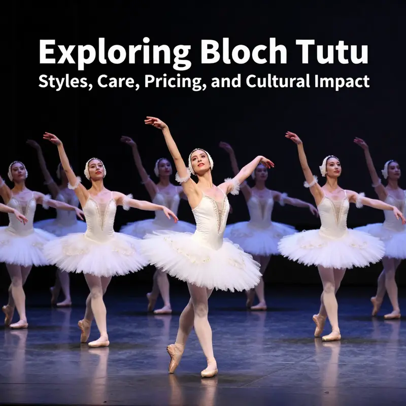 A collection of Bloch tutus showcasing the diversity in styles, from practice to performance.