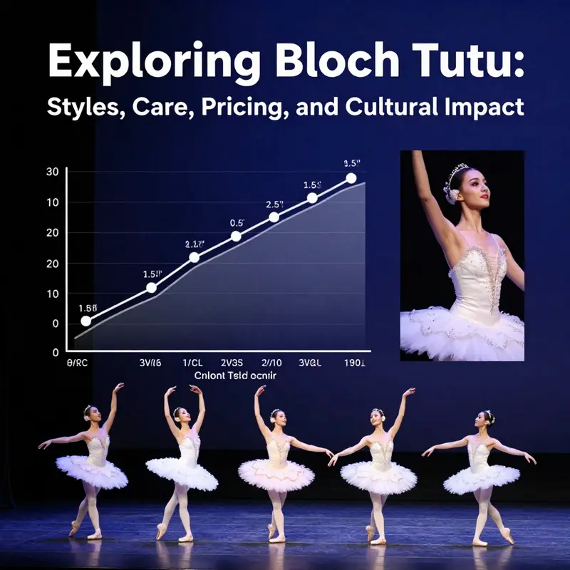 A collection of Bloch tutus showcasing the diversity in styles, from practice to performance.