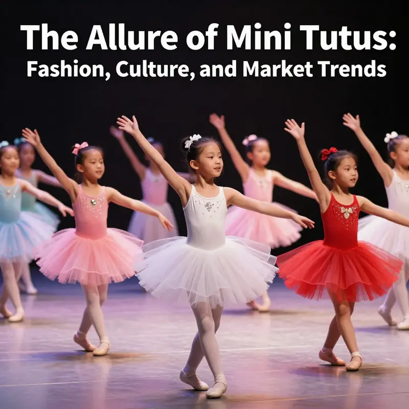 A lively illustration of children wearing mini tutus while dancing, symbolizing the playful spirit of childhood and fashion.