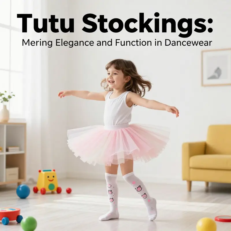 A vibrant array of tutu stockings featuring ballet-inspired designs that emphasize both fashion and function.