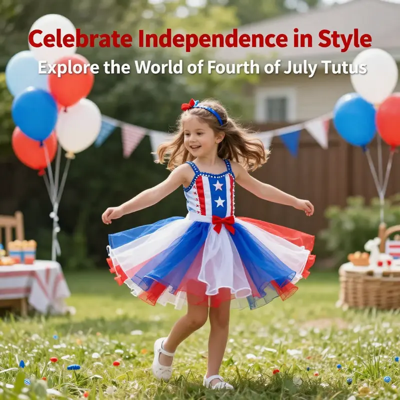 A stylish adult showcasing a festive Fourth of July tutu, symbolizing patriotic celebration.