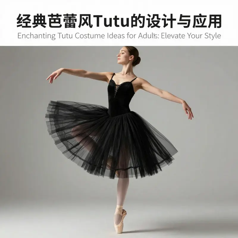 An elegant classic ballet-style tutu outfit designed for adult performances or special occasions.