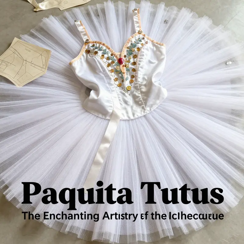 Dancers showcasing the vivid and ornate designs of Paquita tutus during a performance.