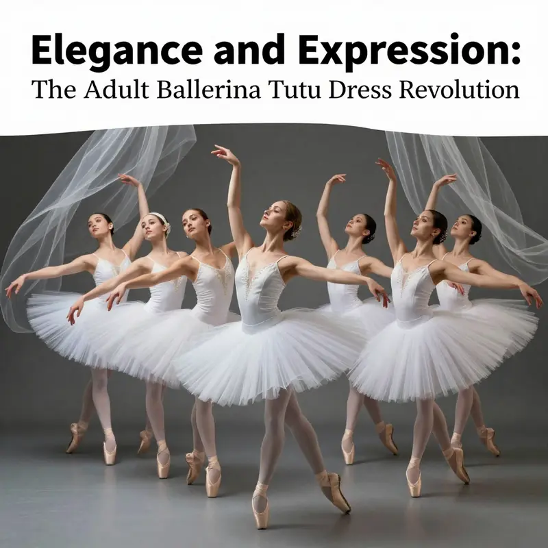 Adult ballet dancers in tutu dresses showcasing elegance and artistry in movement.