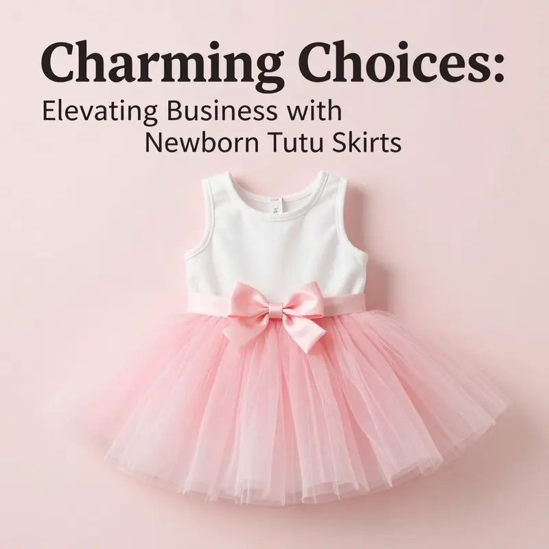 A delicately designed newborn tutu skirt displayed against a soothing pastel background for visual appeal.