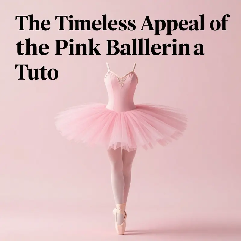Stylized image of a pink ballerina tutu against a pastel background, emphasizing its grace and design.