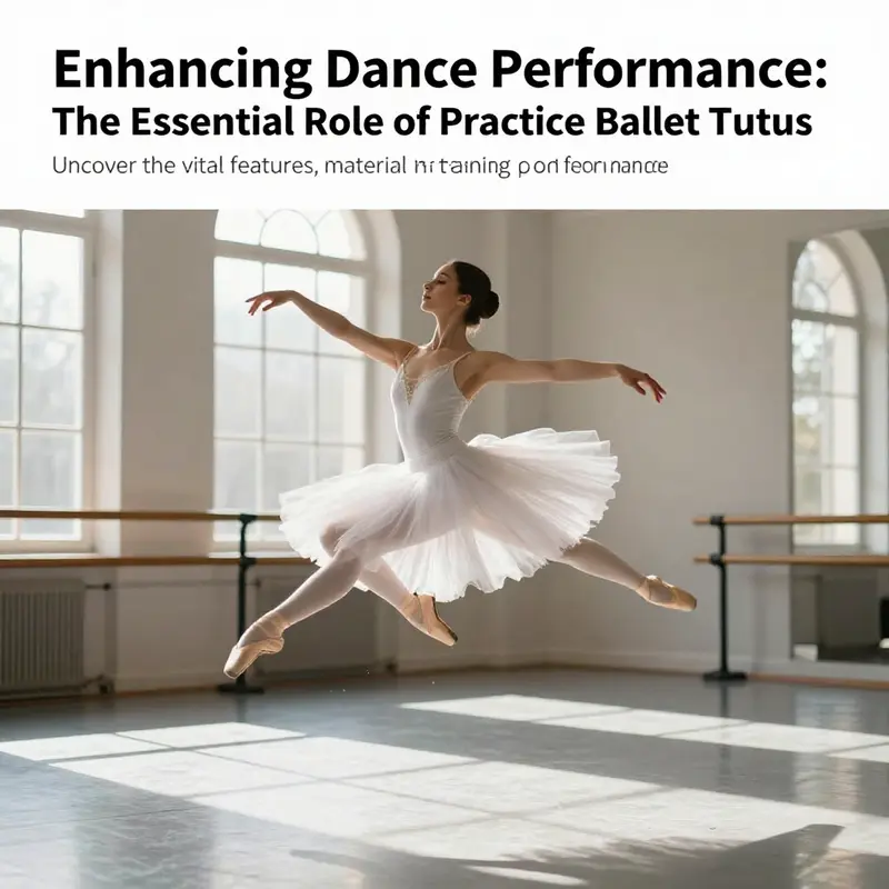 A dancer in mid-leap wearing a practice ballet tutu, emphasizing grace and quality in dance.