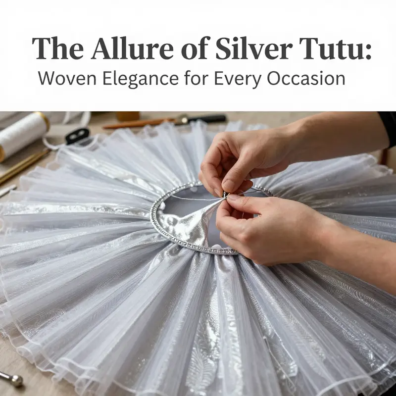 A detailed look at the layers and craftsmanship of a silver tutu.